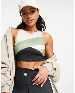 HIIT Color Block Sports Bra - Gray