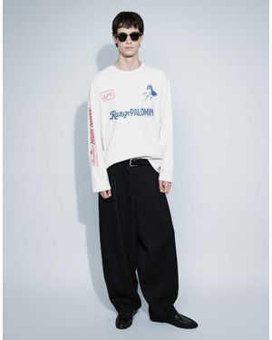 ASOS Nette Broek Met Wijde Barrel Leg - Wit