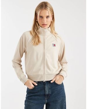 Tommy Hilfiger Badge Logo Track Jacket - Natural