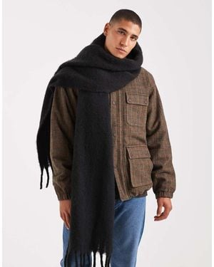 ASOS Woven Brushed Scarf - Black