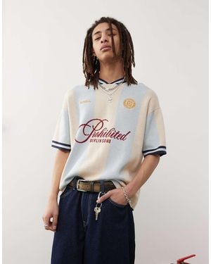 Prohibited Knitted Short Sleeve Jumper - White