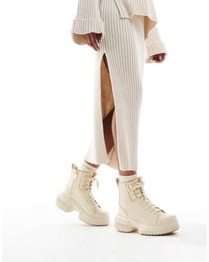 Sorel Botas Miel Y Sal Marina Impermeable Con Cordones De Cuero Ona Ave Wp De - Blanco