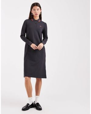 Fred Perry Twin Tipped Polo Dress - Gray