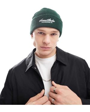 Cotton On Gorro Verde Con Estampado "La" De Punto De Arroz De Cotton On - Negro