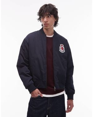 Tommy Hilfiger Crest Bomber Jacket - Blue