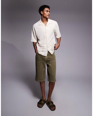 Good For Nothing Bermuda baggy en jean - marron vintage - Gris