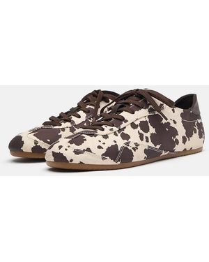 Pull&Bear Nylon Animal Print Trainers - Multicolour