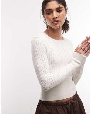 Monki Lightweight Knit Jumper - White
