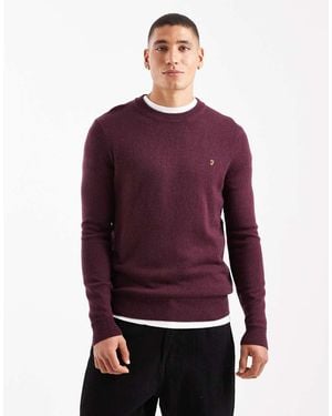 Farah Maidstone Lambswool Jumper - Purple