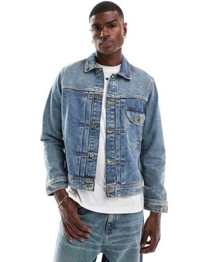 Lee Jeans Cowboy Denim Jacket Relaxed Fit - Blue