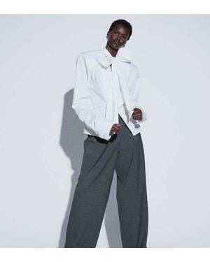 ASOS Ttya Geplooide Broek Met Taillebanddetail - Wit