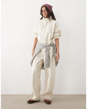 ASOS Denim-overall mit stehkragen - Natur