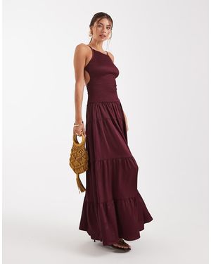 WeWoreWhat Smocked Drop Waist Maxi Dress - Red