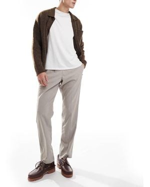 Jack & Jones Drawstring Smart Tapered Loose Trousers - White