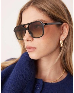 ASOS Occhiali Da Sole Aviatore Neri - Blu