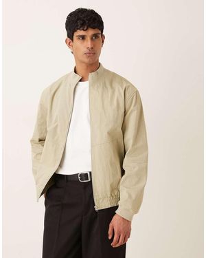ASOS Oversized Bomber Jacket - Natural