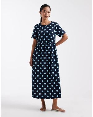 Threadbare Jersey Short Sleeve Midi Dress - Blue