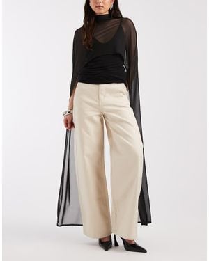 & Other Stories Pure Cotton Straight Leg Trousers - Natural