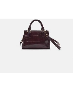 Stradivarius Mock Croc Mini Tote Bag - Red
