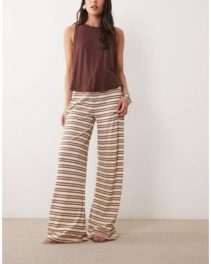 Miss Selfridge Drawstring Waist Wide Leg Pants - Multicolor