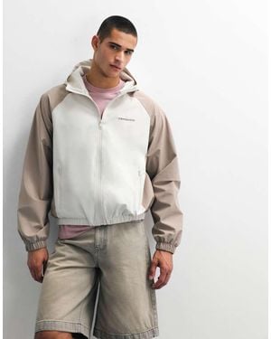 CERNUCCI Nylon Windbreaker With Contrast Panels - Grey