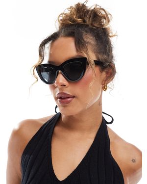 Pieces Cat Eye Sunglasses - Black