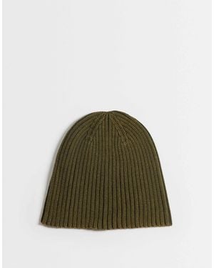 ASOS Ribbed Skull Beanie - Green