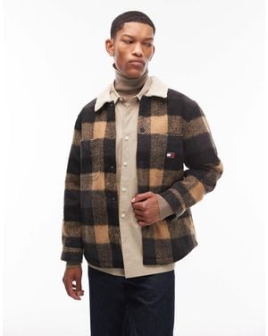 Tommy Hilfiger Teddy Collar Overshirt - Brown