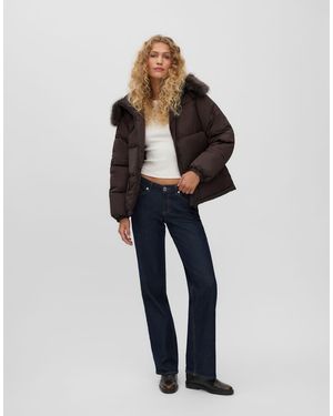 Vero Moda Amaya Piumino Corto Con Cappuccio - Blu