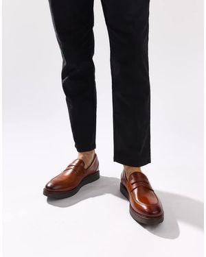 Base London Sid Penny Loafer - Brown
