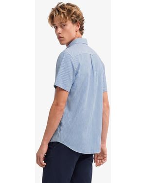 Superdry Riviera Short Sleeve Linen Shirt - Blue