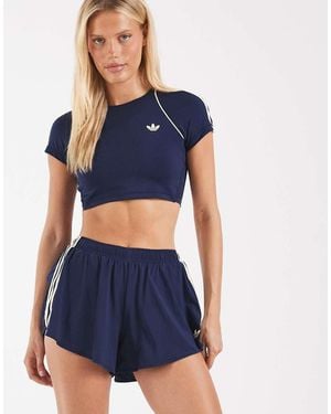 adidas Originals Adidas Originals Sport Superstar Crop Top - Blue
