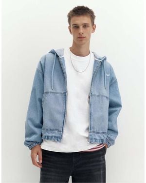 Pull&Bear Stwd Jack Met Capuchon En Rits - Blauw