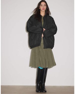 Stradivarius Bomber Oversize Nera - Nero