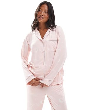 Chelsea Peers – langärmliges pyjama-set aus polyester - Pink