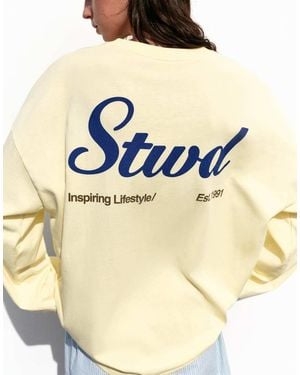 Pull&Bear Long Sleeve Stwd T-shirt - Metallic
