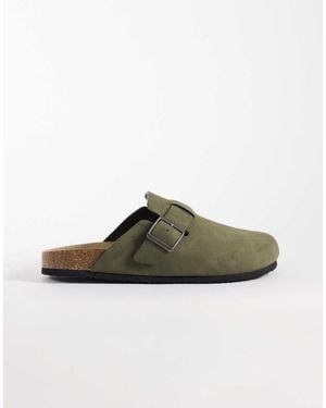ASOS Mule Sandals With Cork Sole - Green
