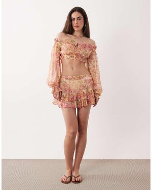 Aray Off Shoulder Top - Pink