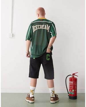ICECREAM Maglia Stile Football Con Ciliegia - Verde