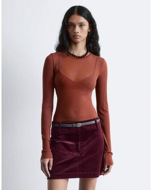 & Other Stories Cotton Rich Cord Mini Skirt - Red