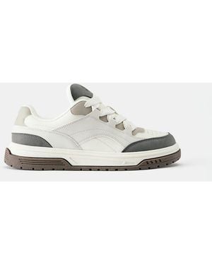 Pull&Bear Stwd Skate Trainers - White