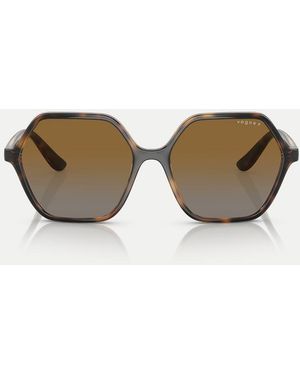 Vogue Eyewear Rectangle Polarised Sunglasses With Lens - Multicolour