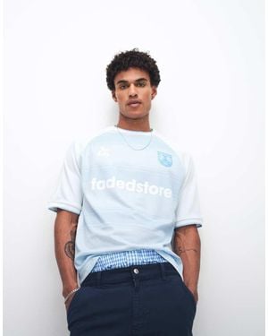 Faded Store Raglan Logo Football Jersey - Blue