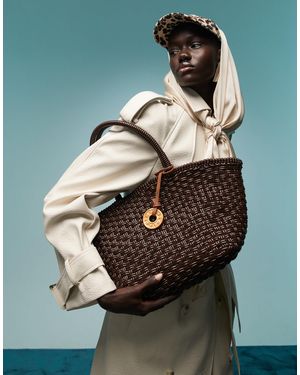 Bimba Y Lola Cabas tressé - chocolat - Marron