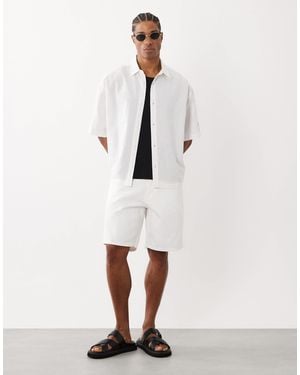 Mango Relaxed Fit Denim Shorts - Natural