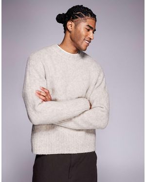 ADPT – flauschiger strickpullover - Grau