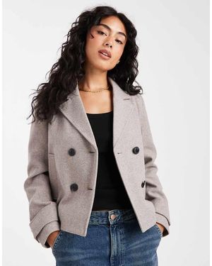 ONLY Wool Look Short Jacket - Natural