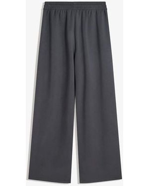 Bershka Wide-leg Trousers - Grey