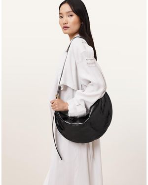 AllSaints Bolso De Hombro En Forma De Media Luna De - Blanco