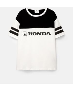 Pull&Bear Honda Panel T-shirt - Black